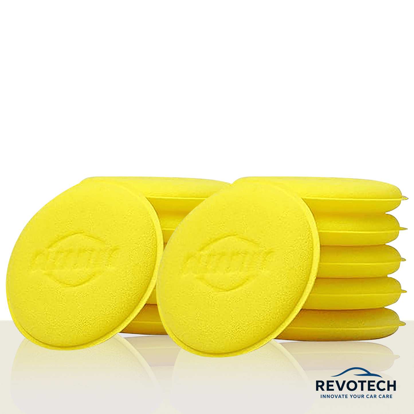 12er Set Auftragsschwämme in Gelb – Applikatorpads für Autopflege, Wachs und Versiegelung