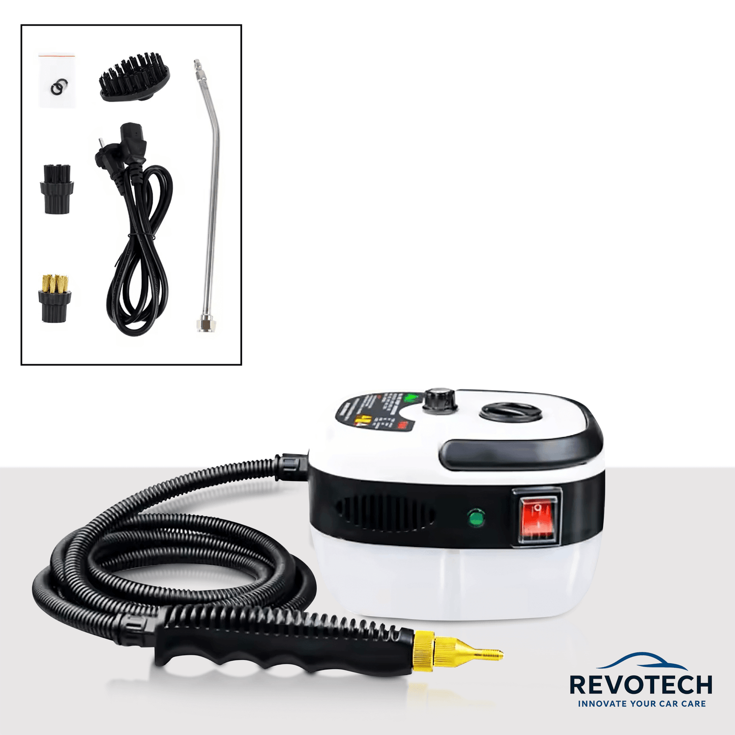 Revotech Steam Power Bundle – 50 Mikrofasertücher + Bürsten