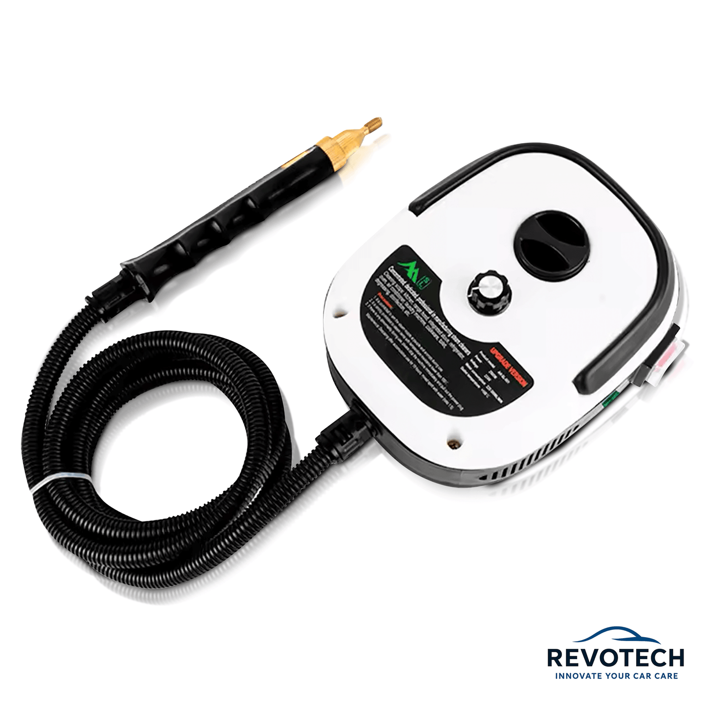 Dampfreiniger 2500W, Hochdruck-Steam Cleaner, Nahaufnahme mit Bedienelementen und Schlauch, ideal für professionelle Fahrzeug- und Innenreinigung