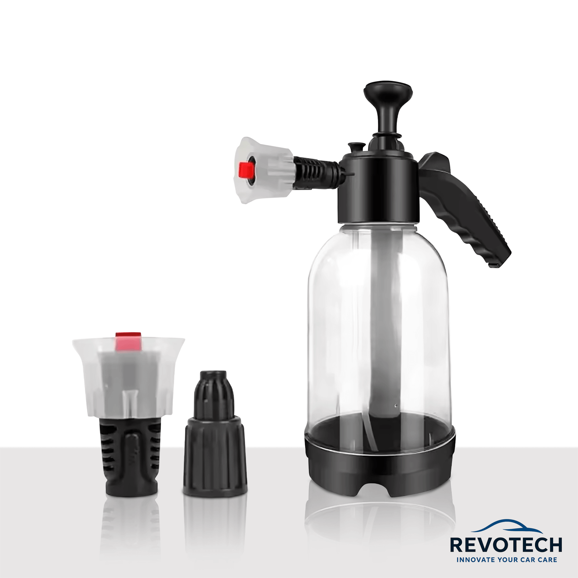 Revotech Foam Sprayer mit wechselbaren Düsenaufsätzen und 2-Liter-Tank – Profi-Schaumsprüher für Fahrzeugreinigung