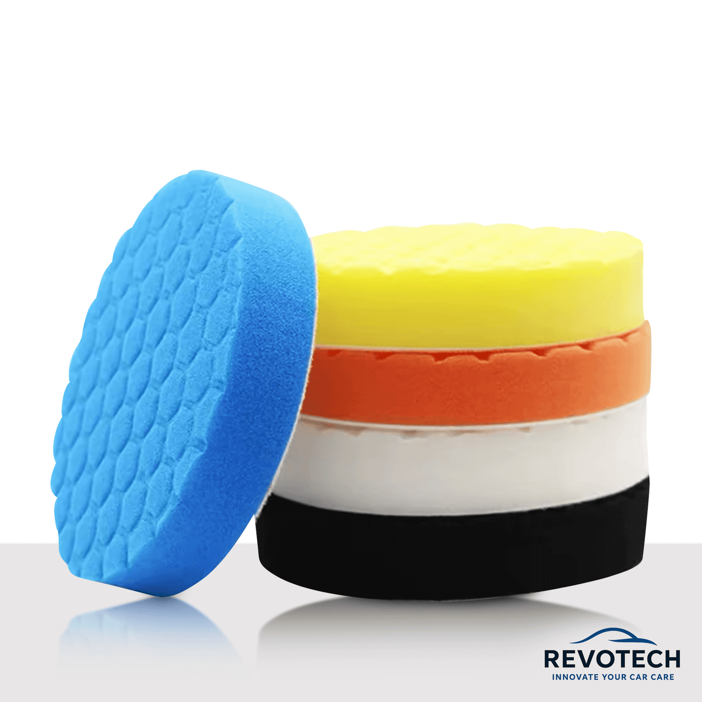 Farbiges Polierpad-Set mit Klett-Rückseite – ideal zum Schleifen, Polieren, Versiegeln und Wachsen