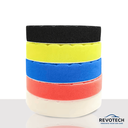 Gestapelte Schaumstoff-Polierpads – verschiedene Farben für Heavy Cut, Polishing und Finishing