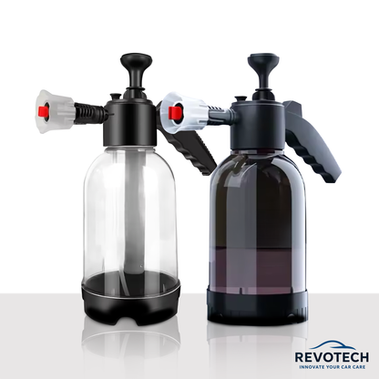 Revotech Premium Foam Sprayer, manueller Hochdruck-Schaumsprüher, Frontalansicht – 2-Liter-Tank für Autopflege